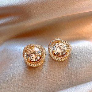 GOLICC Wave Zircon Earrings